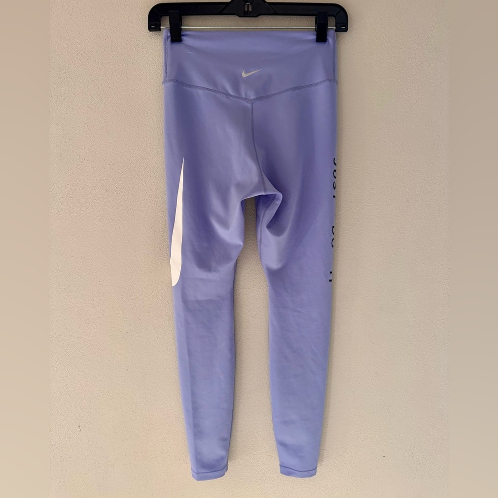 Nike Size S Women's Lavender Swoosh High-Rise 7/8 Leggings - Picture 3 of 11